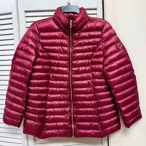 Kate Spade Wine/Burgundy Puffer Jacket - Size Small